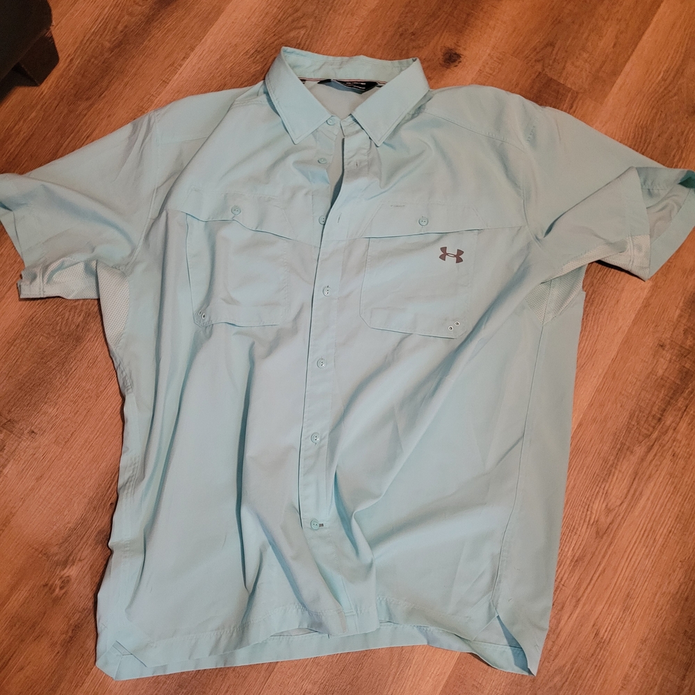 Under Armour Men's Teal Blue Casual Shirt